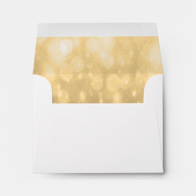 Background - Gold Bokeh Glitter Lights Envelope (Back (Bottom))