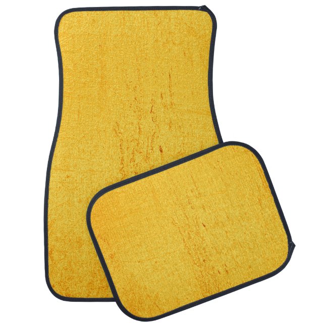 Background gold texture yellow car floor mat (Set)