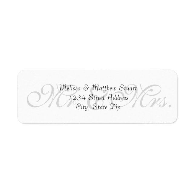 Background Gray - Return Address Labels (Front)
