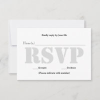 Background Gray Stencil - RSVP Response Card