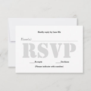 Background Gray Stencil - RSVP Response Card