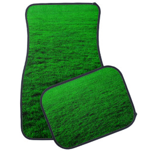 Background green grass lawn car floor mat