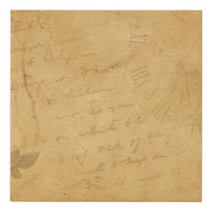 Background image flower writing faux canvas print