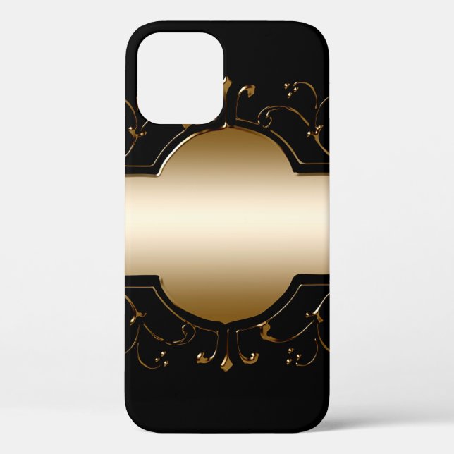 Background image gold frame black Case-Mate iPhone case (Back)
