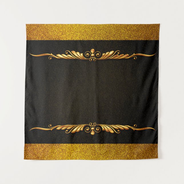 Background image gold frame floral tapestry (Front)