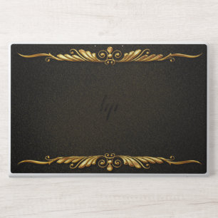 Background Image Gold Frame  HP Laptop Skin