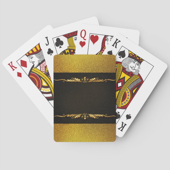 Background Image Gold Frame Poker Cards (Back)