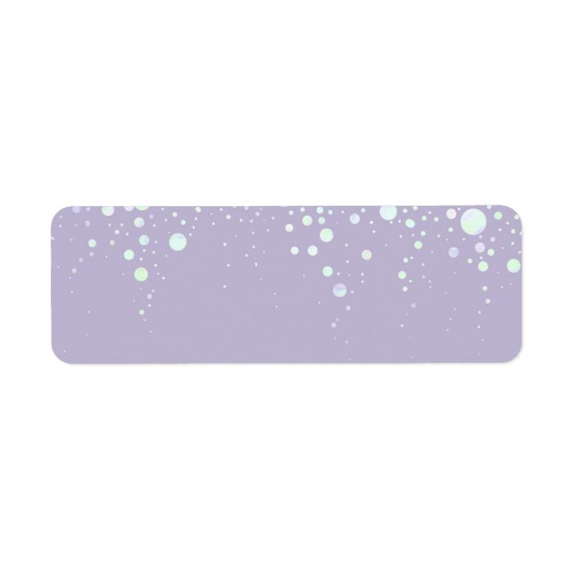 Background - Lavender Glitter Stars Label (Front)