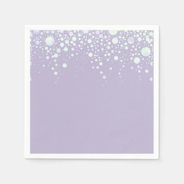 Background - Lavender Glitter Stars Paper Napkins (Front)