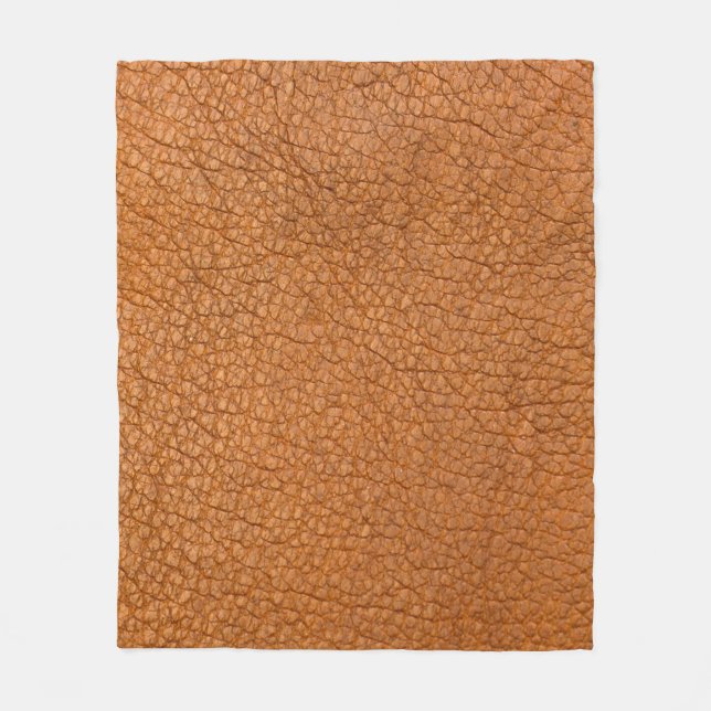 Background leather brown close up fleece blanket (Front)