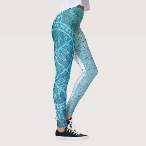 background_mandala_grunge_pattern leggings