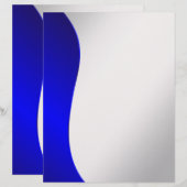 Background Navy Blue line on styled silver (Front/Back)