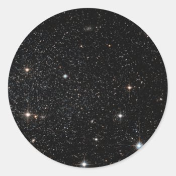 Background - Night Sky & Stars Classic Round Sticker by bestcustomizables at Zazzle