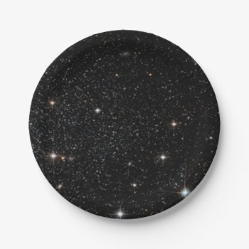 Background - Night Sky & Stars Paper Plates by bestcustomizables at Zazzle