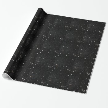 Background - Night Sky & Stars Wrapping Paper by bestcustomizables at Zazzle