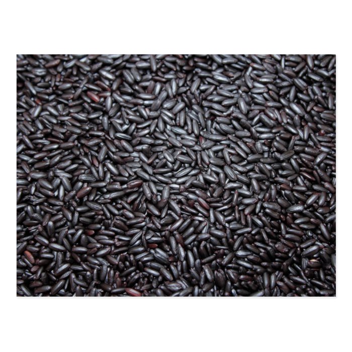 Background of Black Purple Rice Post Card