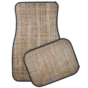 Background of burlap hessian car floor mat