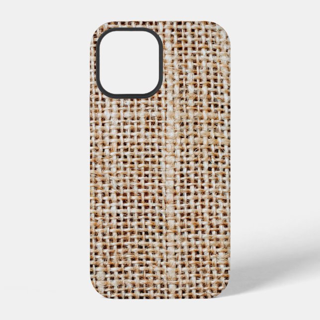 Background of burlap hessian  iphone case (Back)
