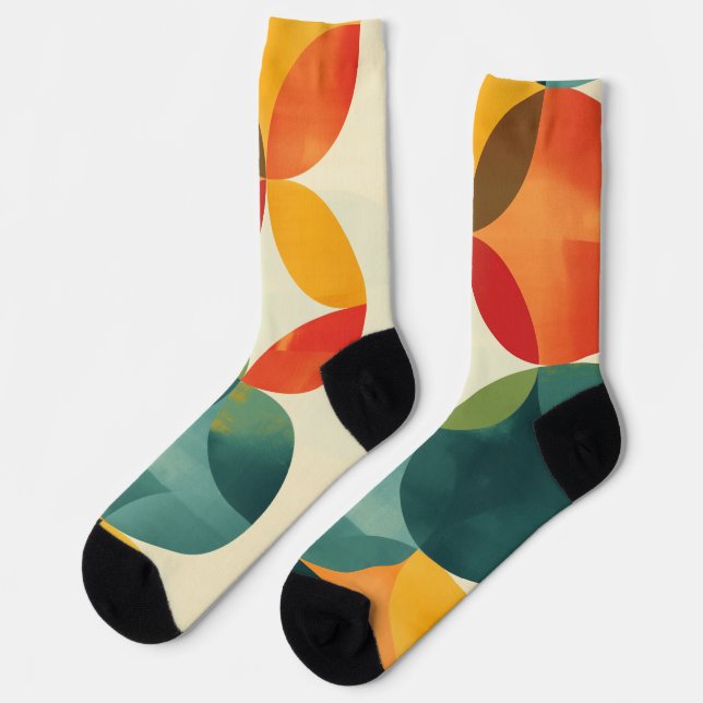 Background of colorful transparent circles socks (Left)