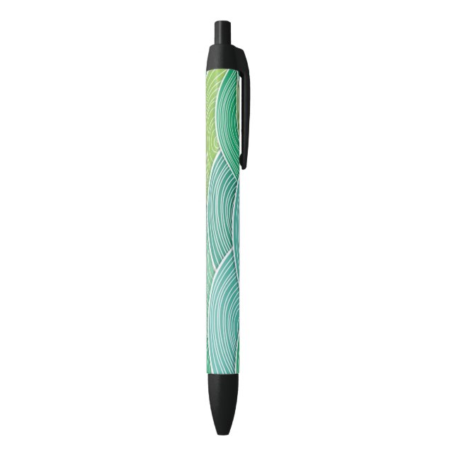 Background of curled abstract green waves pen (Bottom (Vertical))