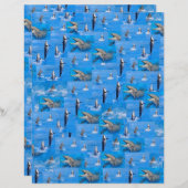 Background of multiple dolphins (Front/Back)