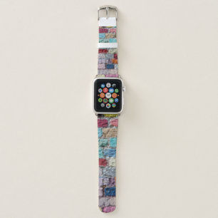 Background of painted color brick wall texture apple watch band