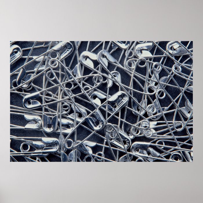 Background of safety pins posters