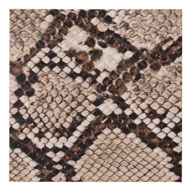 background of snake skin texture faux canvas print (Front)