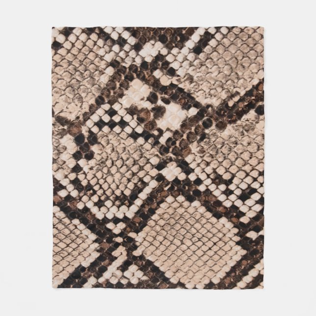 background of snake skin texture fleece blanket (Front)