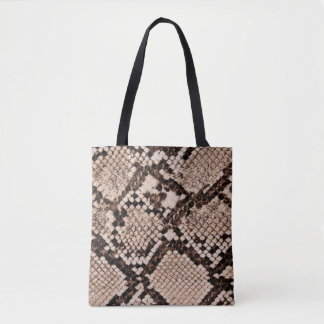 background of snake skin texture tote bag