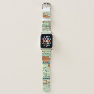 Background. Old, vintage, gray plywoodabstract, ag Apple Watch Band