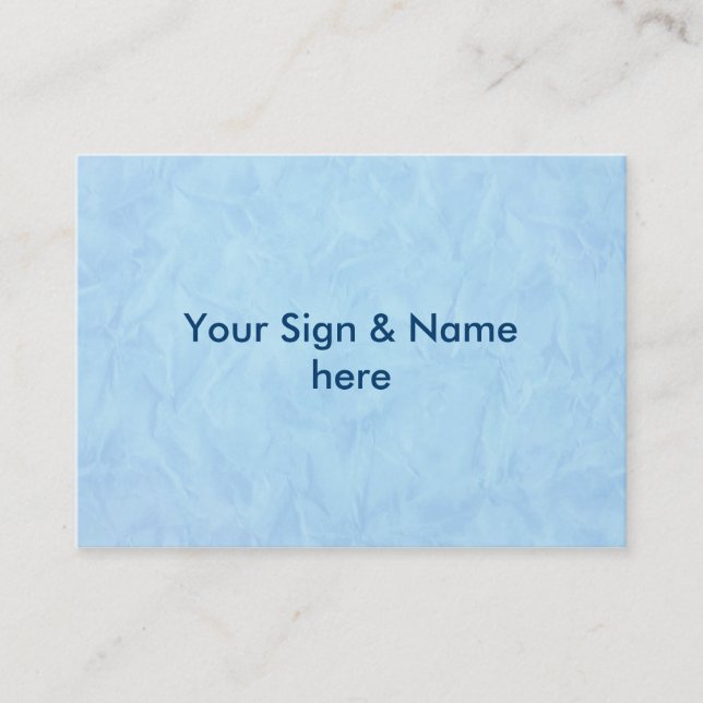 Background PAPER TEXTURE - blue Business Card (Front)
