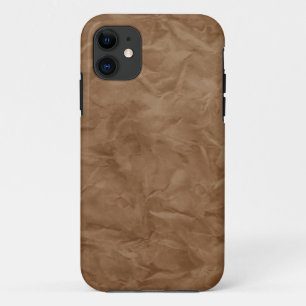 Background PAPER TEXTURE - dirty brown iPhone 11 Case