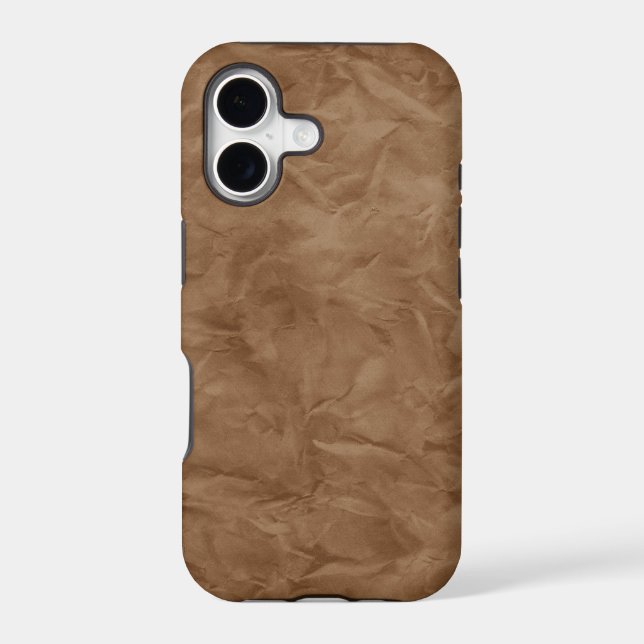 Background PAPER TEXTURE - dirty brown Iphone Case (Back)