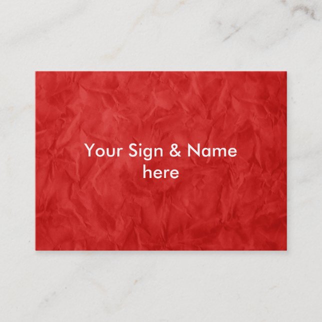 Background PAPER TEXTURE - dirty red Business Card (Front)
