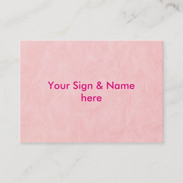 Background PAPER TEXTURE - light pink Business Card (Front)