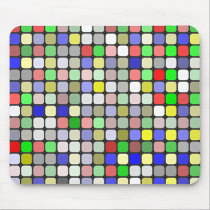Background pattern in colored squares mouse pad