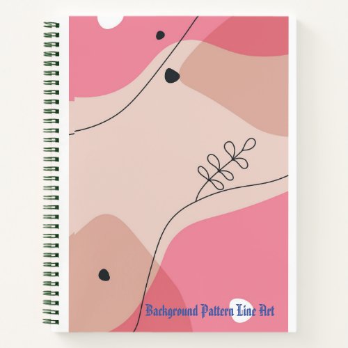 Background Pattern Line Art Notebook