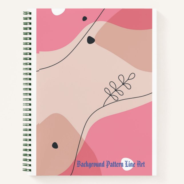 Background Pattern Line Art Notebook (Front)