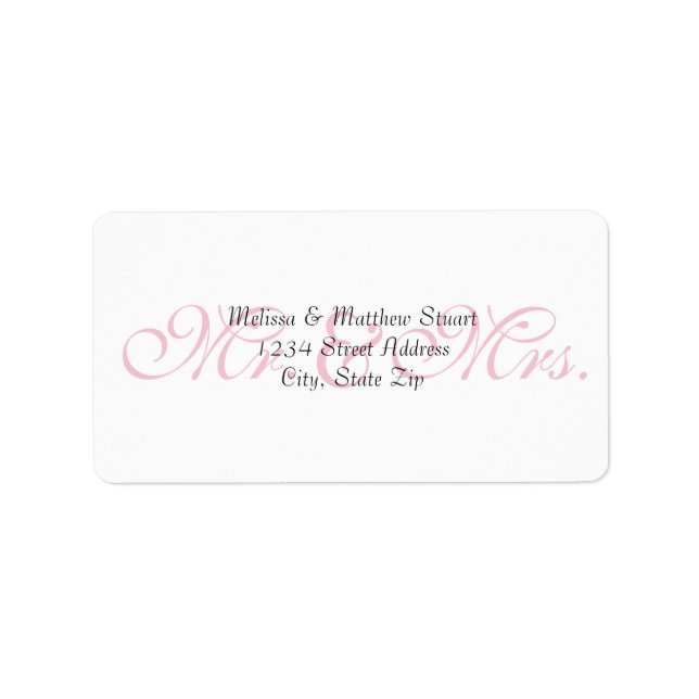 Background Pink - Address Labels (Front)