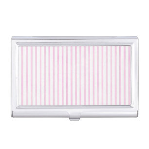 Background Pink Watercolor Stripes Case For Business Cards