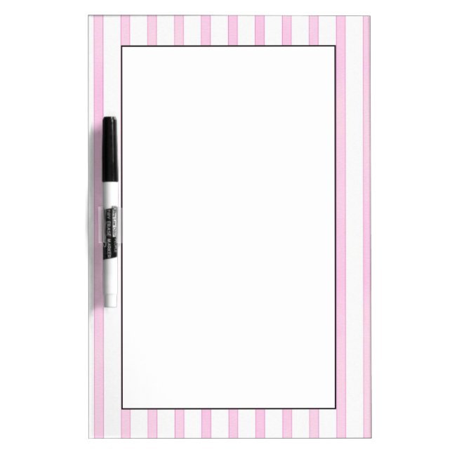 Background Pink Watercolor Stripes Dry Erase Board (Front)