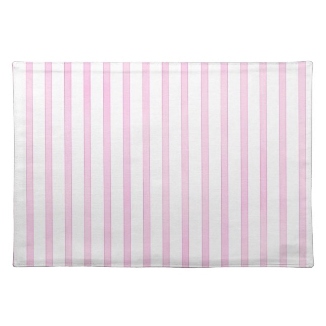 Background Pink Watercolor Stripes Placemat (Front)