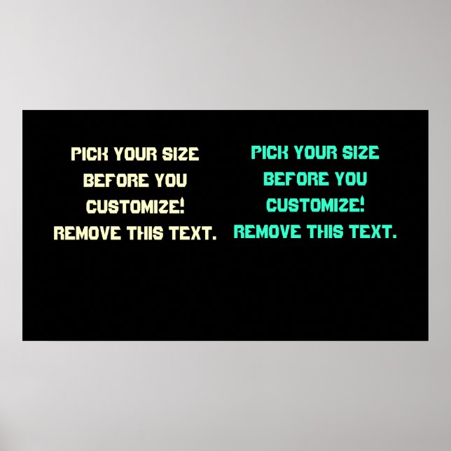 Background poster blanks large to small See Notes (Front)