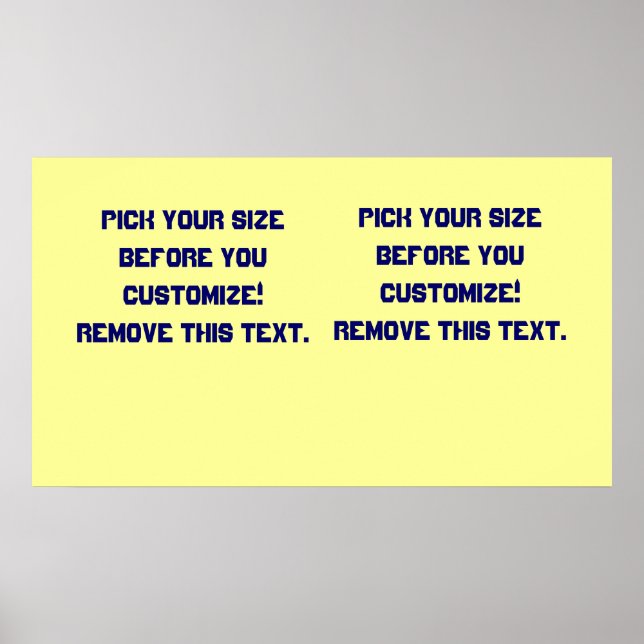 Background poster blanks large to small See Notes (Front)