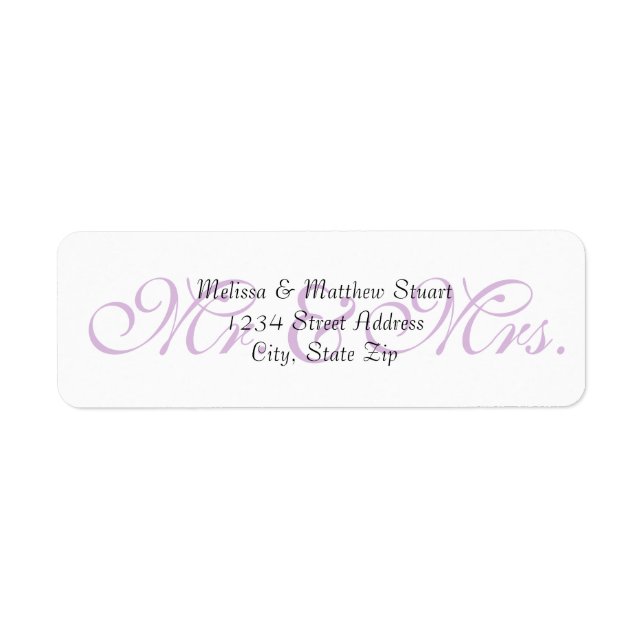 Background Purple - Return Address Labels (Front)
