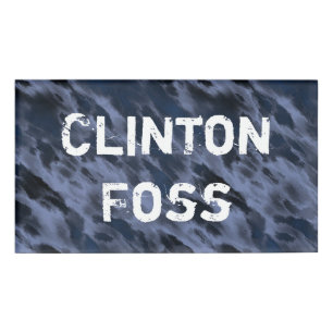 Background: Quake Clouds blue mix + your ideas Name Tag