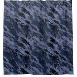 Background: Quake Clouds blue mix + your ideas Shower Curtain