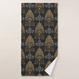 Background seamless pattern in art deco style, wal bath towel