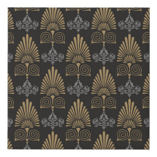 Background seamless pattern in art deco style, wal faux canvas print